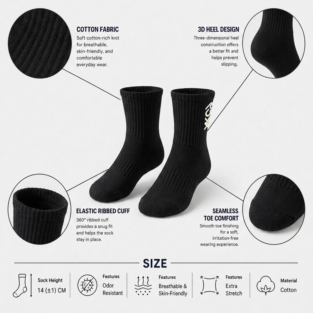 PSYK Embroidered Mid-Calf Socks