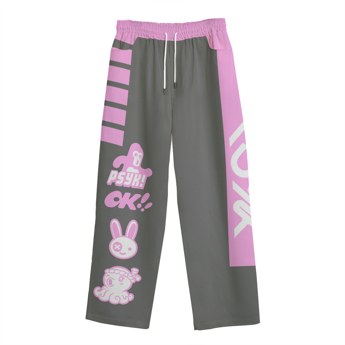 Catboarding Grey Casual Pants