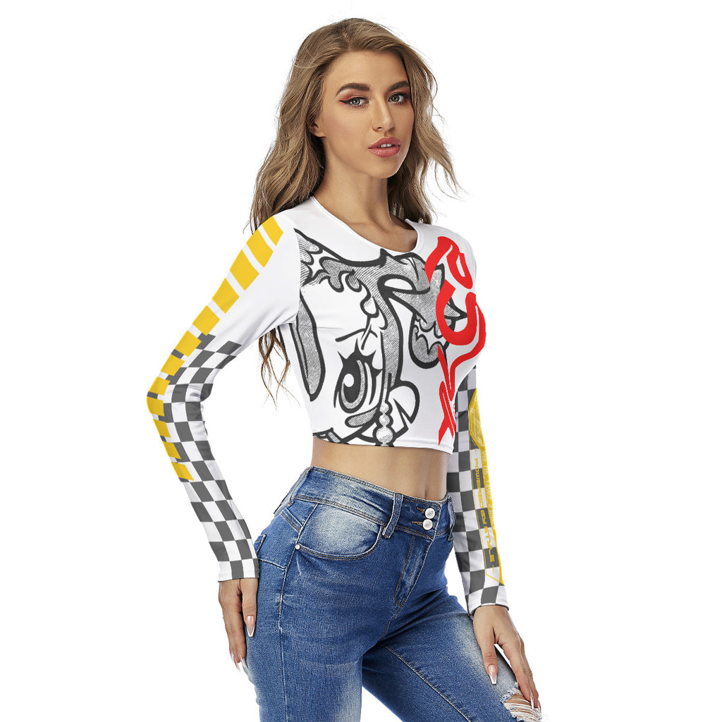 Manga Girl Streetwear Long Sleeve Crop Top