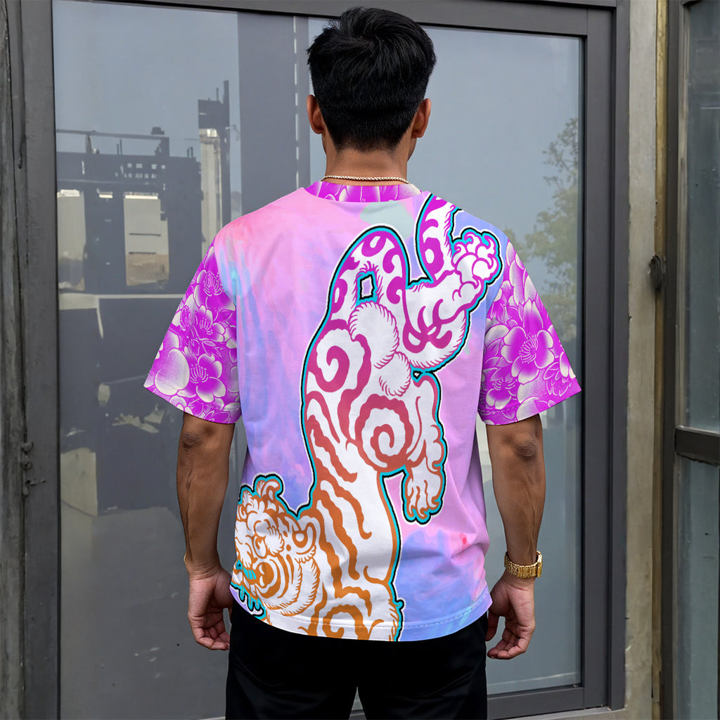 PSYK Tiger Streetwear Drop Shirt