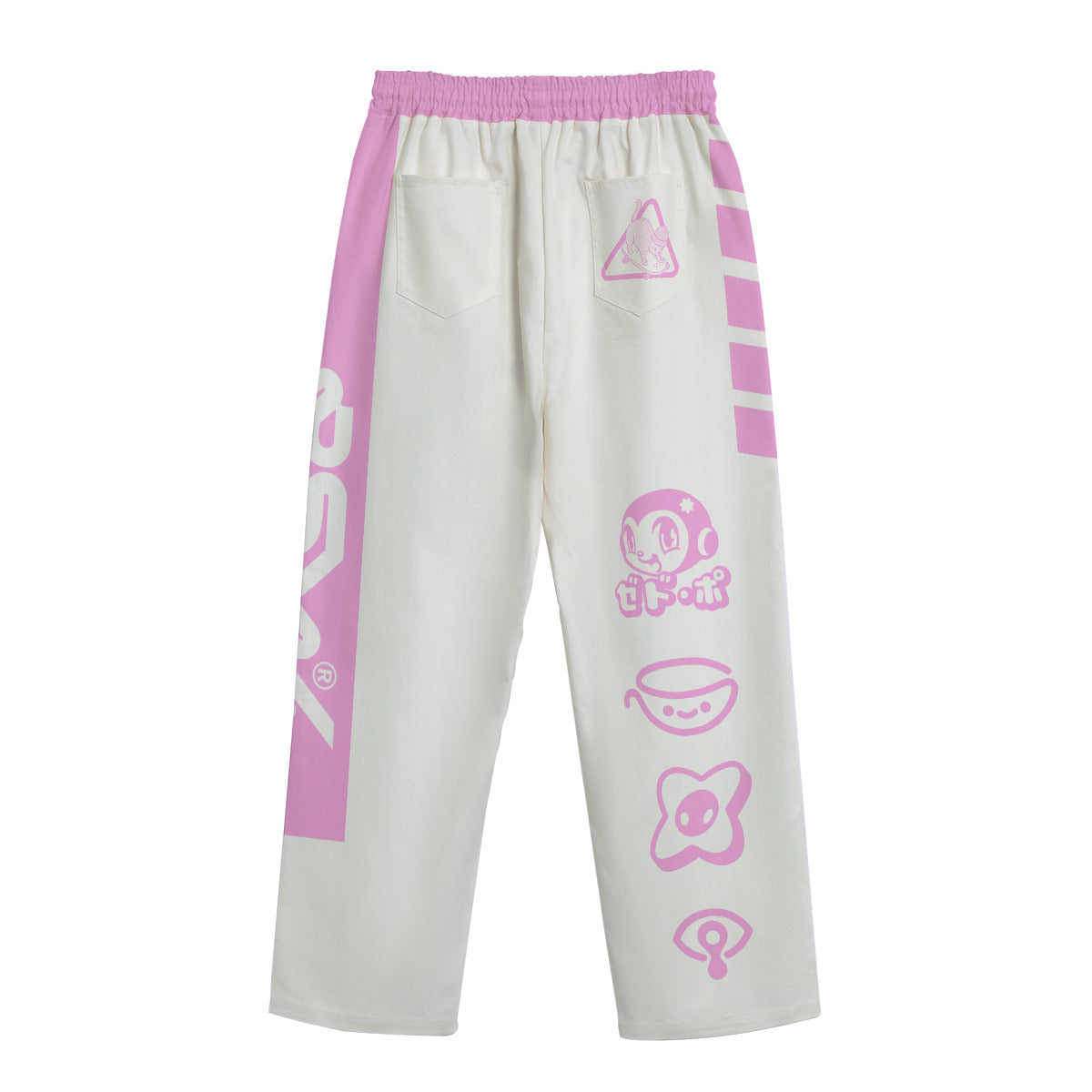 Catboarding White Casual Pants