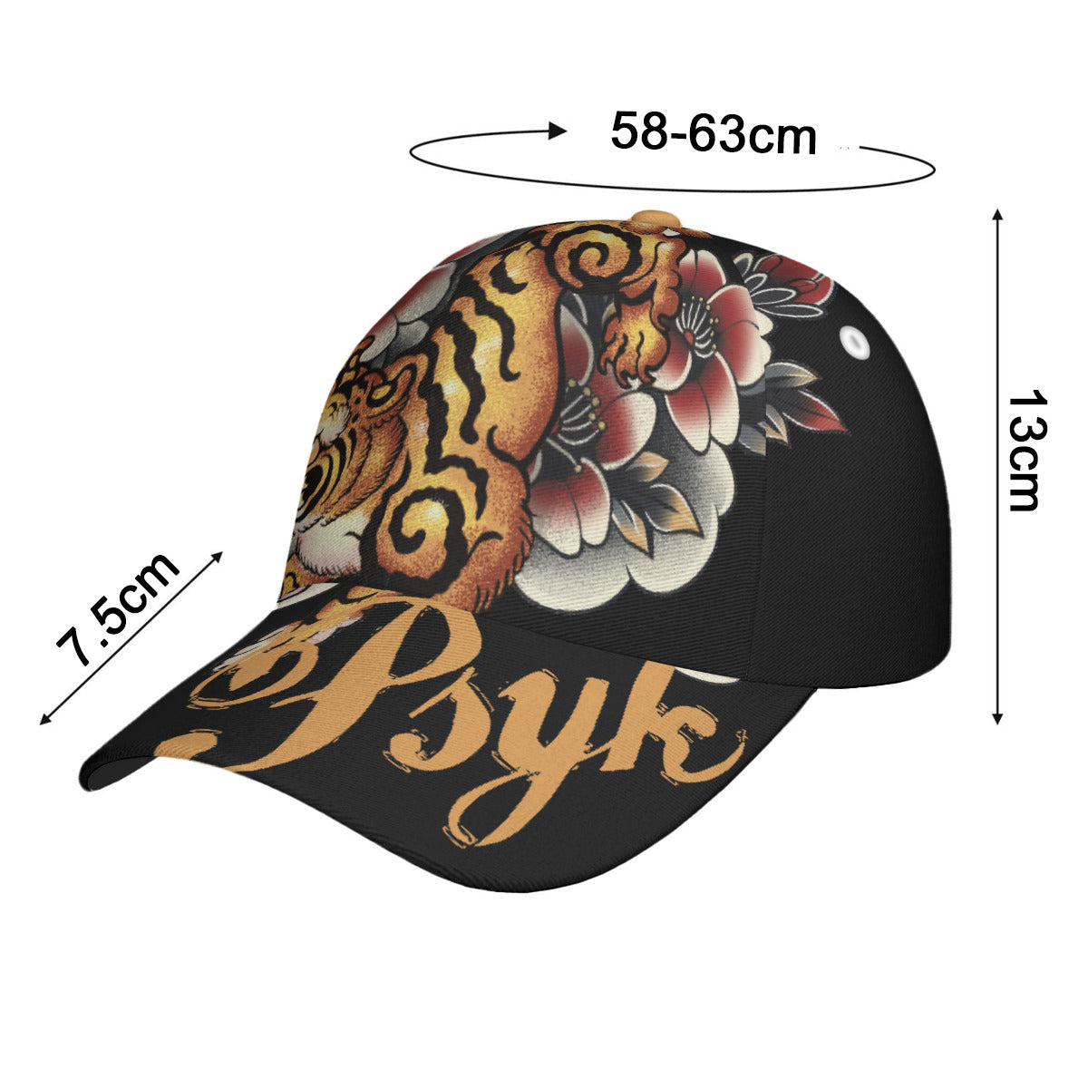 PSYK Psyko Tiger Black Snapback Hat