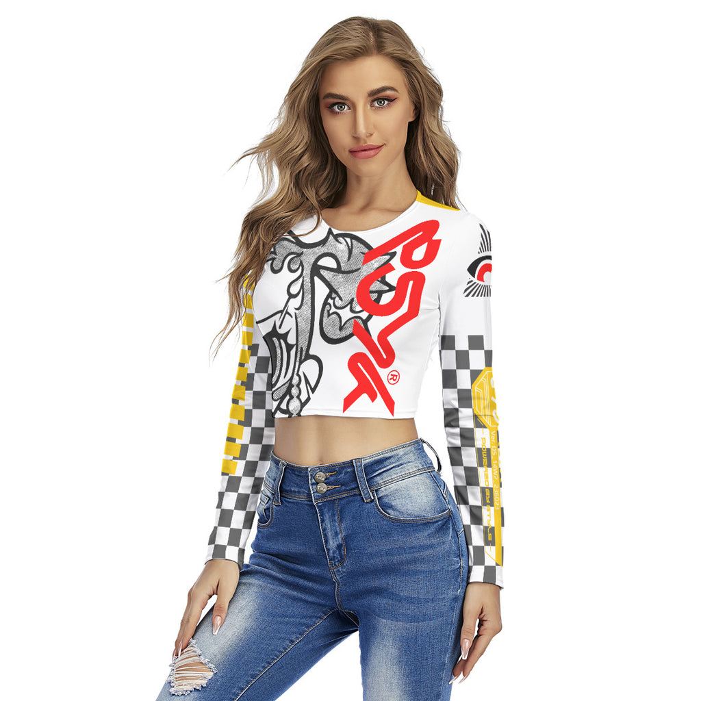 Manga Girl Streetwear Long Sleeve Crop Top