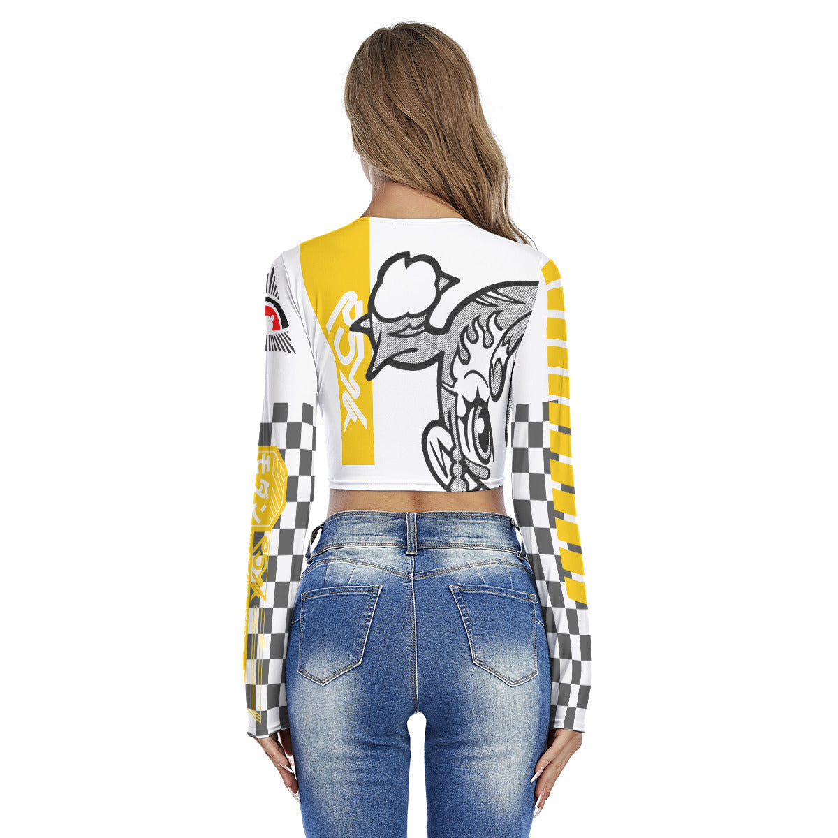 Manga Girl Streetwear Long Sleeve Crop Top